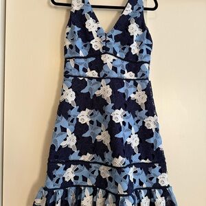Vineyard Vines Navy, Light Blue & White Floral Mini Dress